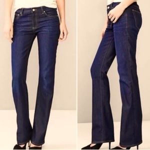 Gap 1969 Curvy Bootleg Jean. Size 28 Long, dark rise.